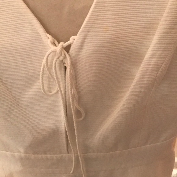 💯 authentic Giorgio Armani sz 42 top white vintage peplum bottom tie up - Picture 7 of 9